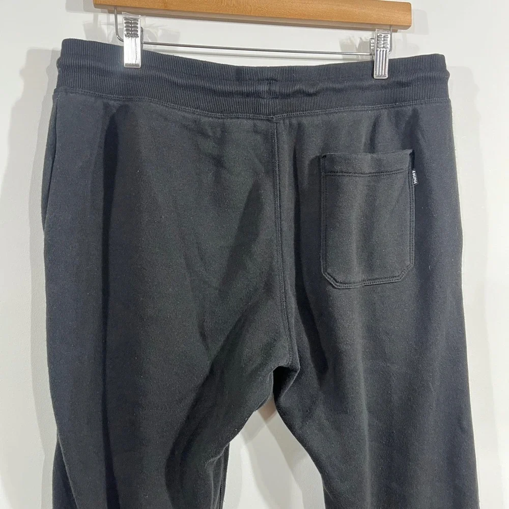 Hurley Surfer Coastal Dunes Fleece Jogger Black Sweatpants Mens Large Streetwear